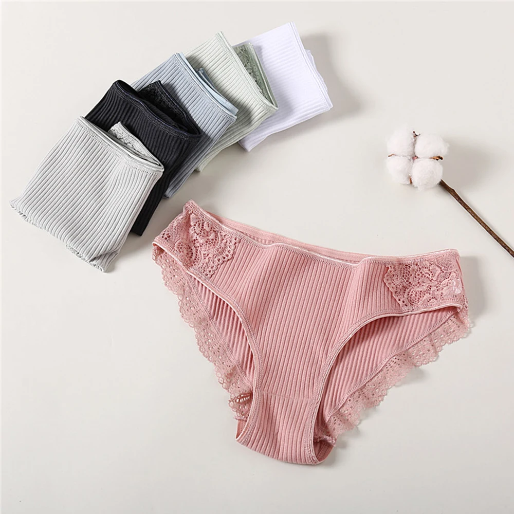 Сексуальный женский хлопок с заниженной талией полосатые трусики женские