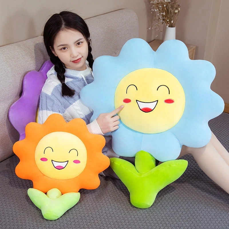 

Cute Leaf Sun Flower Plush Toy Bay Window Pillow Tatami Cushion Bedroom Sleeping Leg Pillows Gift For Girlfriend