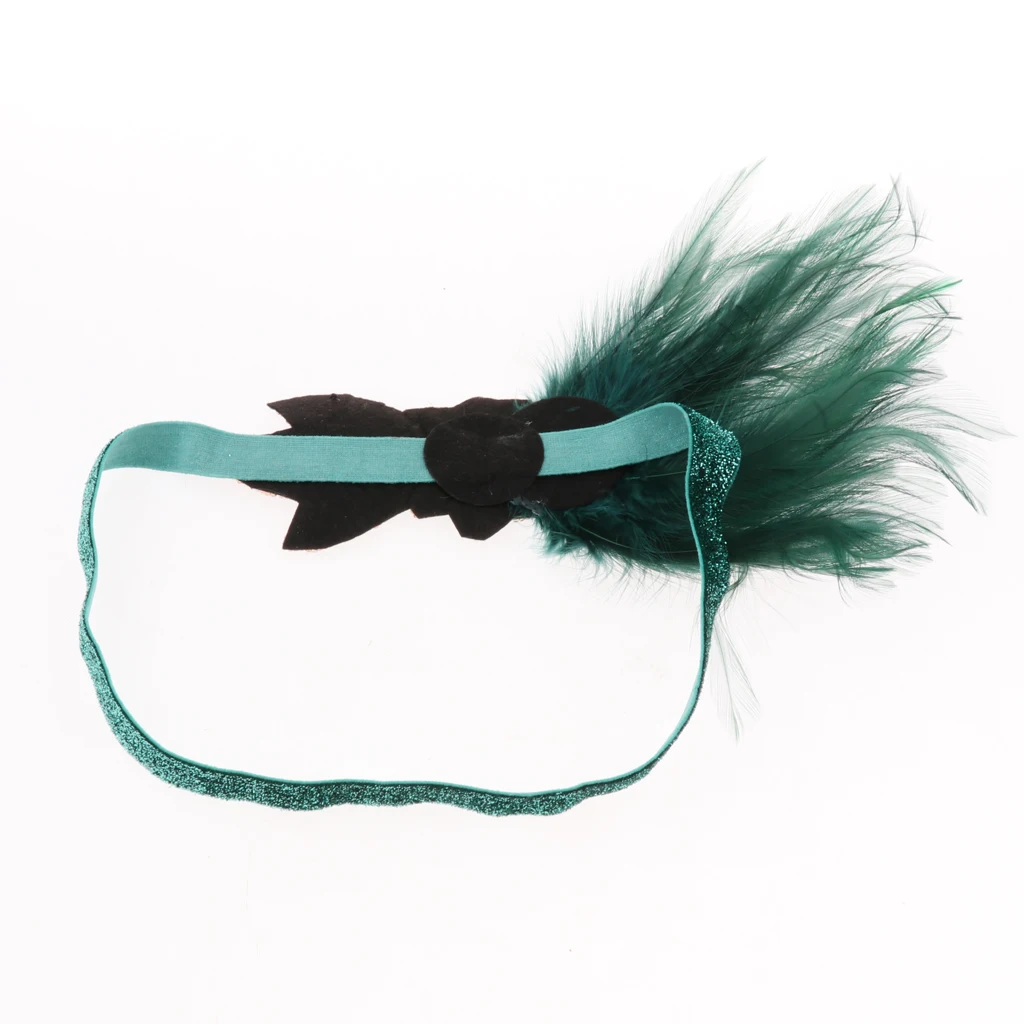 

Повязка на голову из перьев 1920s Хлопушки чародей вечерние свадебные платье для выпускного вечера головной убор; Резинка для волос, обтянута...