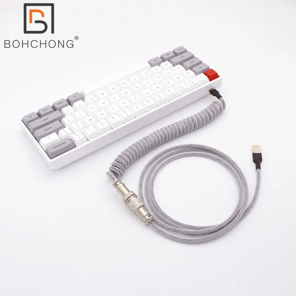 SK61 механическая клавиатура и USB Спиральный кабель NKRO Gateron оптический
