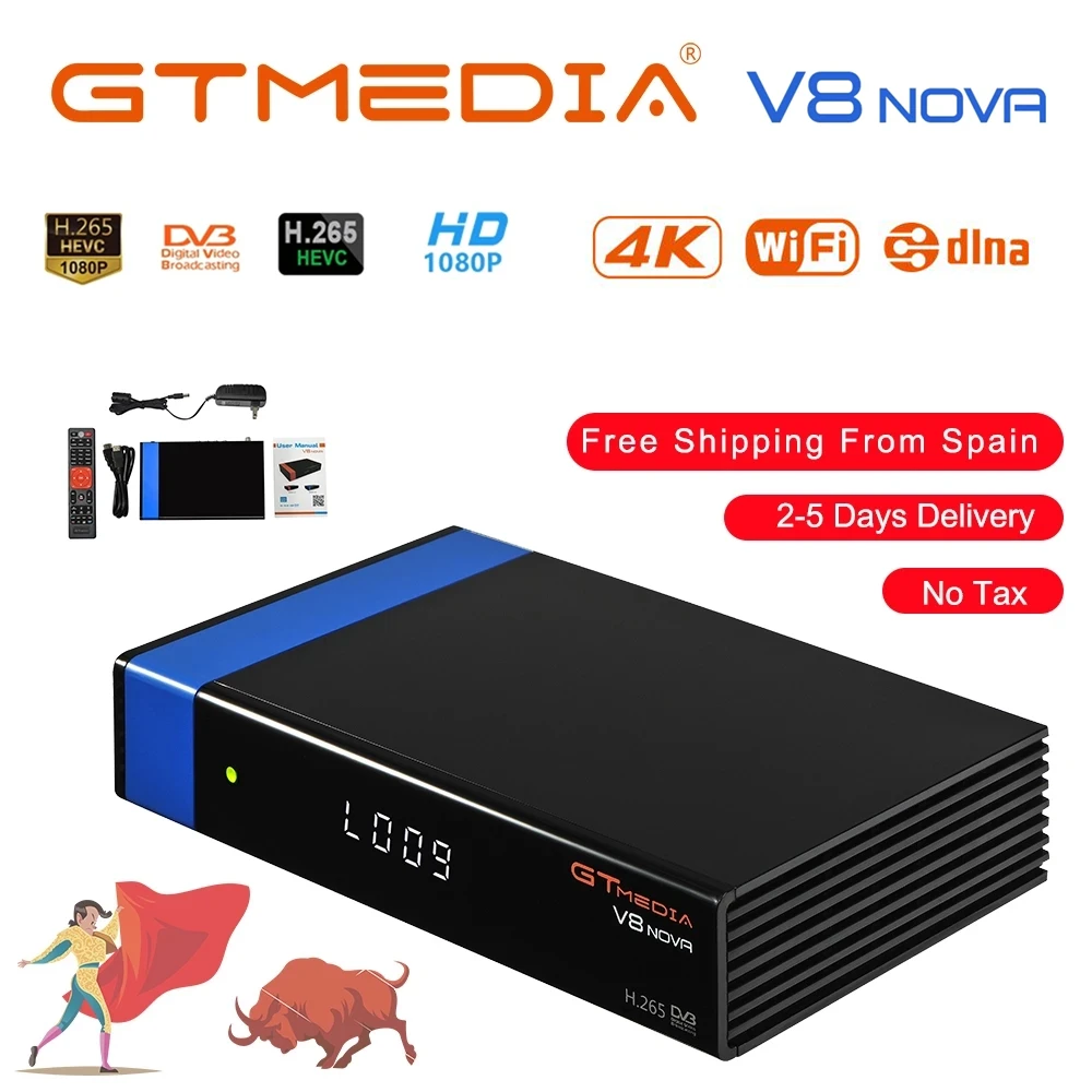 GTmedia V8 Nova 1080P HD DVB S2 спутниковый ТВ приемник встроенный WIFI цифровой Decorder H2.65 GT MEDIA V8X