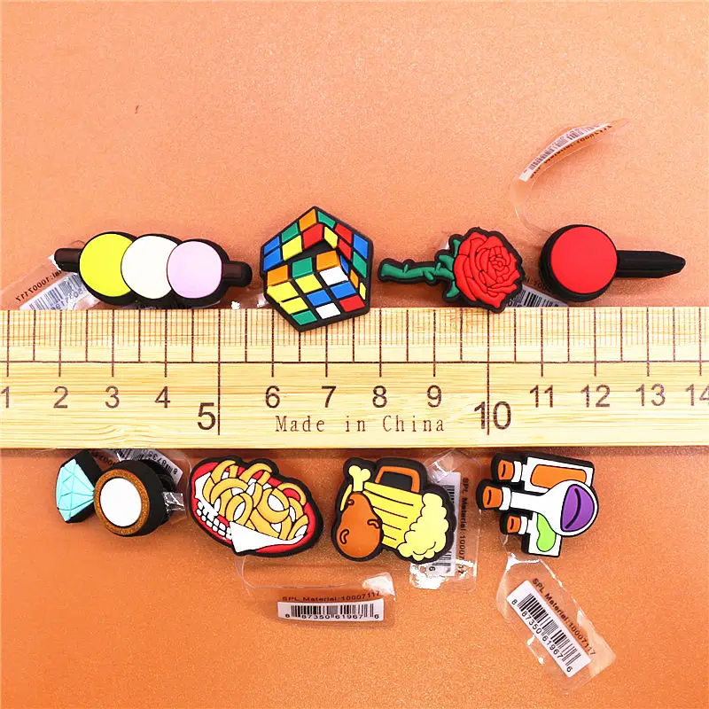 Hot Sale 1pcs Diamond Ring Shoe Charms Original Onion Rose Shoe Accessories Buckle Chemicals Shoes Decorations Drumsticks Beer