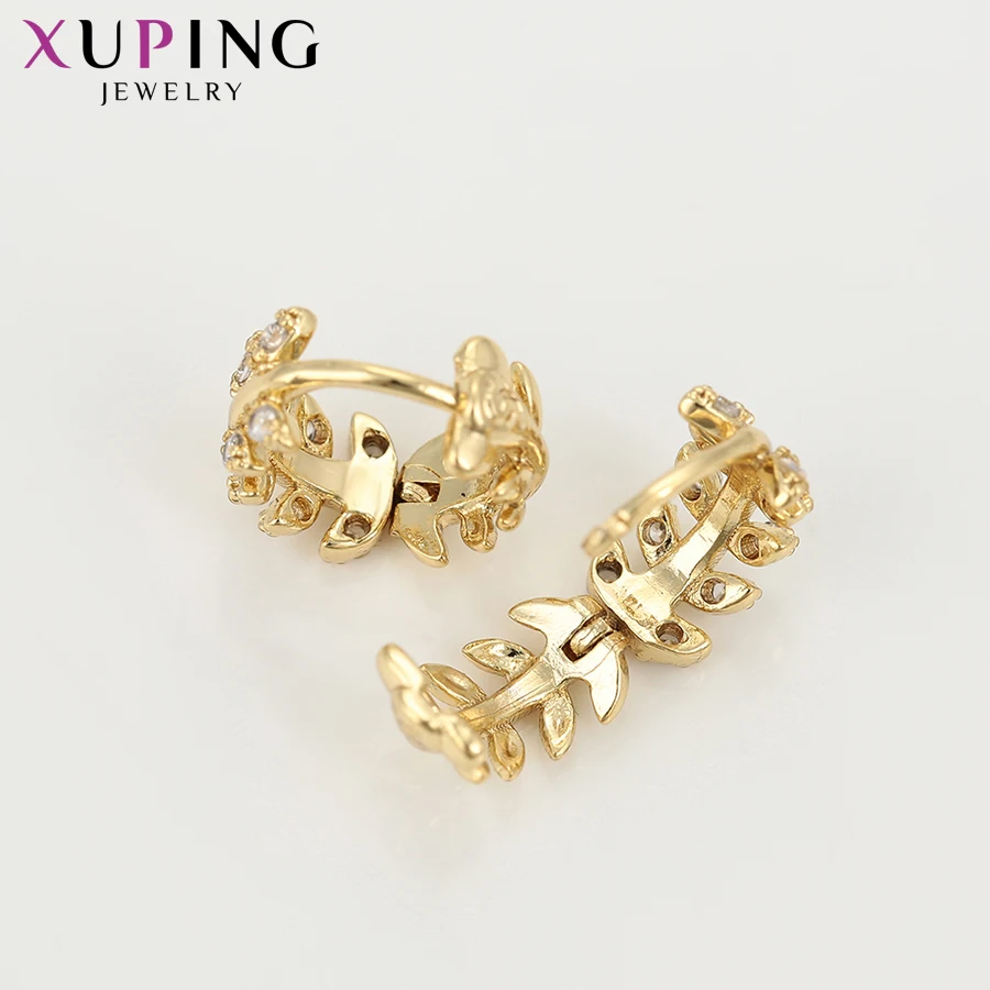 Xuping, модные серьги, изысканное золотое покрытие, роскошные серьги-кольца для женщин, ювелирное изделие, модный подарок, S211.1-98888