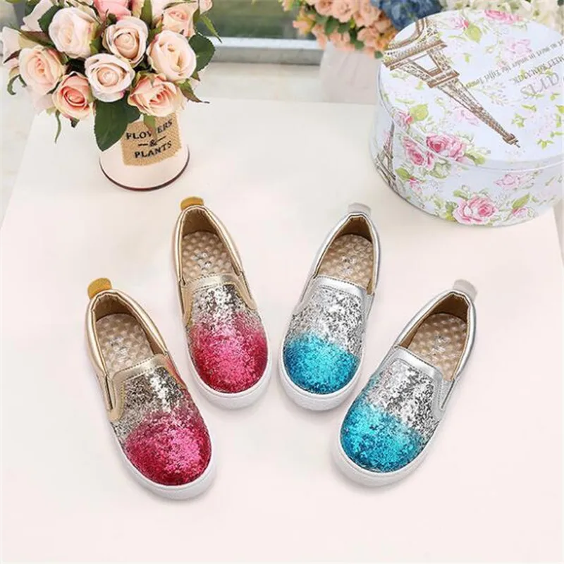 Weoneit/модная детская обувь для девочек Повседневная спортивная с блестками