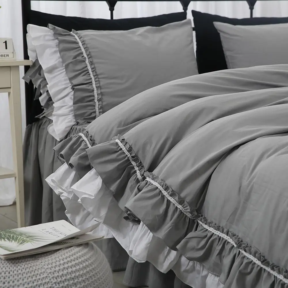 Бесплатная доставка Комплект постельного белья из 100% хлопка в Корейском стиле