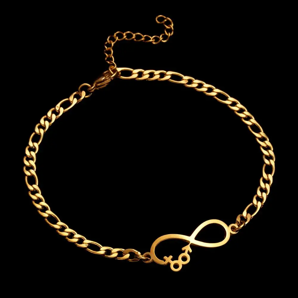 Модные браслеты из нержавеющей стали стрекоза бесконечное 8 двойное сердце