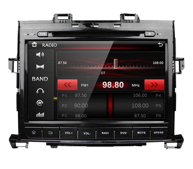 Фото 9-дюймовый автомобильный DVD-плеер с GPS-навигацией BT/TV USB SD, аудио-радио, стерео, автомобильное мультимедийное головное устройство для TOYOTA Alphard ... №3