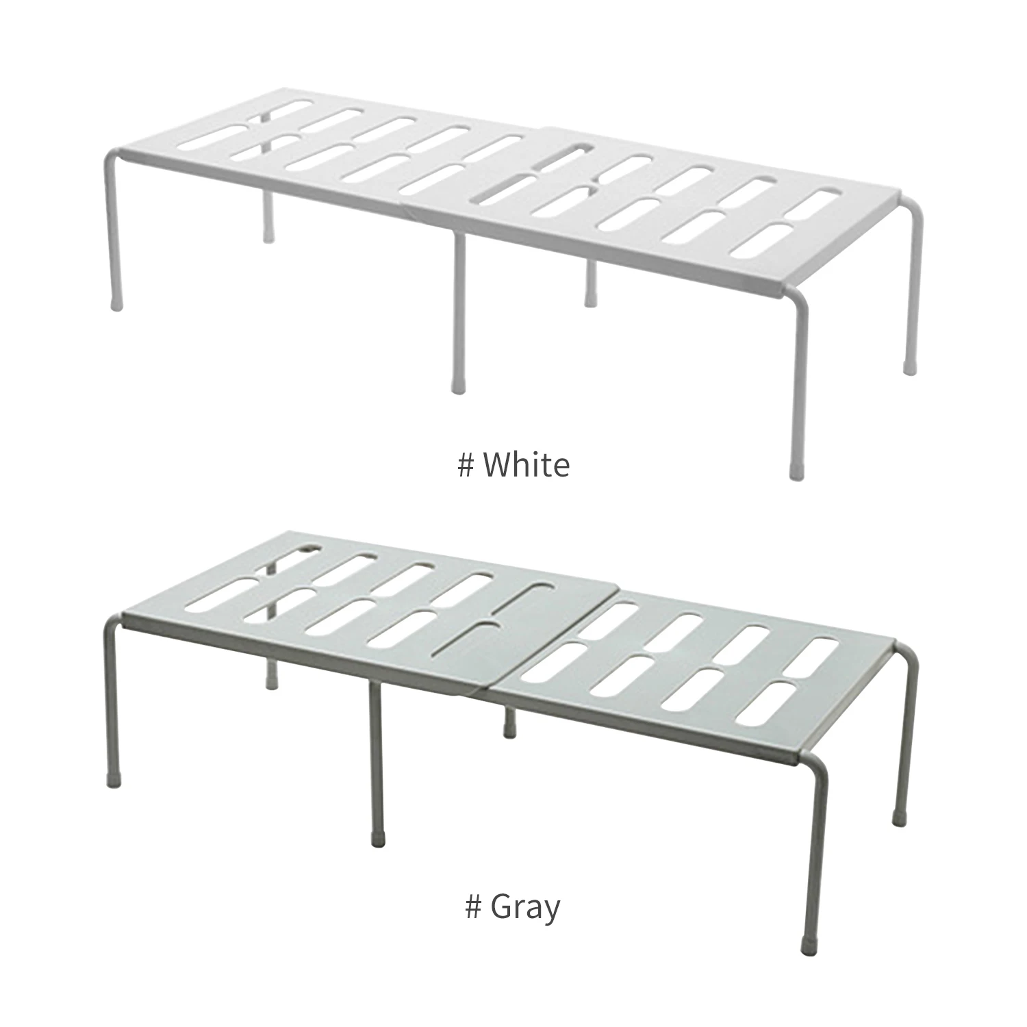 Расширяемый стекируемые Кухня шкаф счетчик с полками органайзер для хранения на