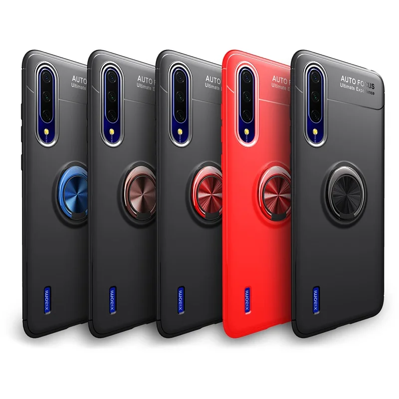 Xiaomi mi A3 Lite чехол, чехлы на магнитное кольцо, роскошный держатель кожуха, мягкий матовый Силиконовый чехол для телефона, чехол для Xiao mi A3