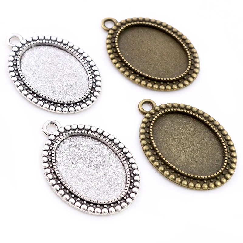 10 шт. 18x25 мм Внутренний размер Античная Посеребренная бронза Винтажный стиль