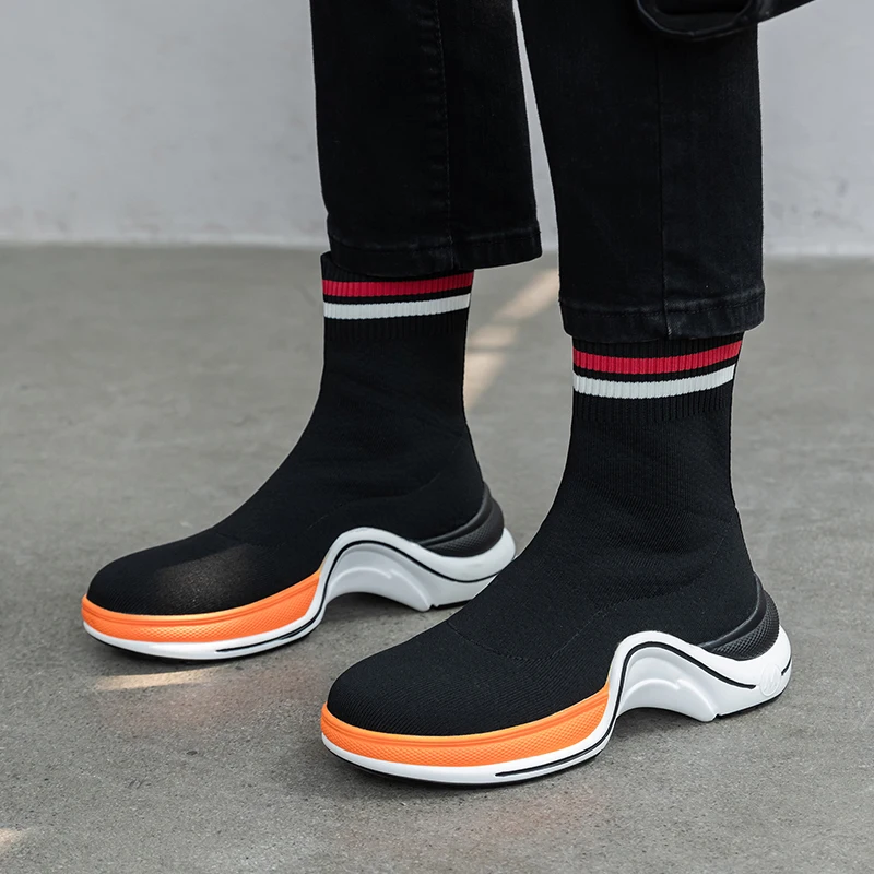 Женские ботильоны Bottes женская новая зимняя обувь вязаные ботинки носки