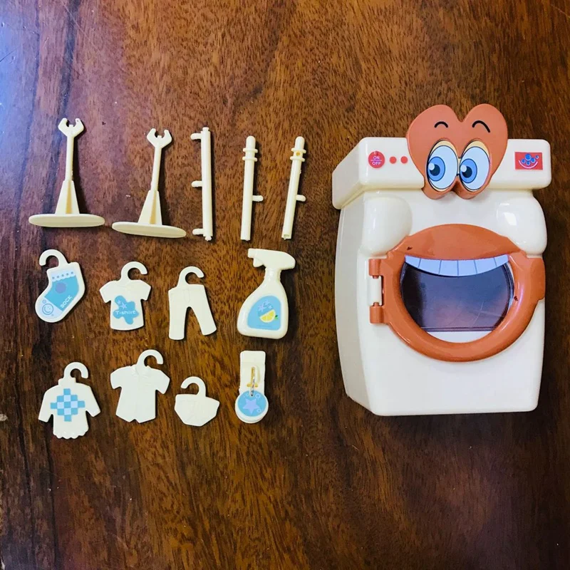 

Cartoon Big Mouth Washing Machine Toy Girl Play House for Childrens