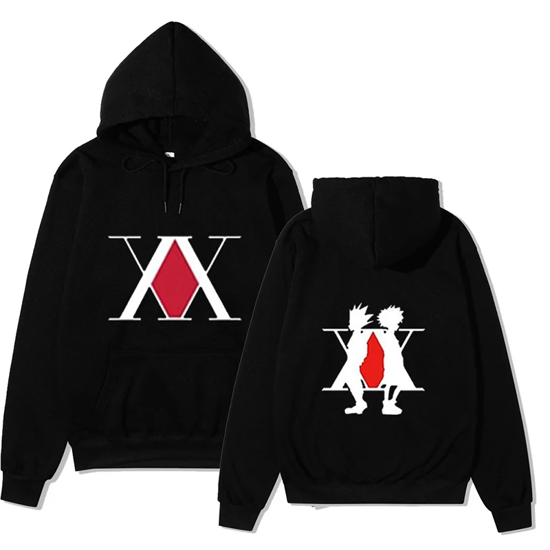 Japanese Anime Kawaii Hunter X Hoodie Men And Women Letter Print Pullover Hoody Oversized Loose Sweatshirt Graphic |
