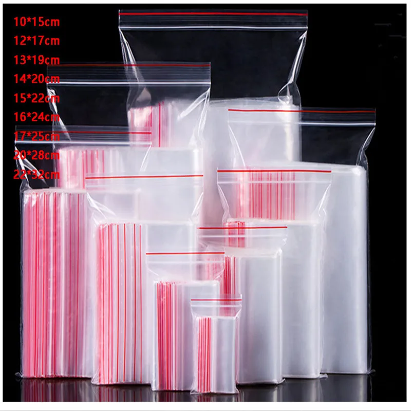 

100 шт., Новое поступление, целлофановые и полипропиленовые пакеты для ювелирных изделий с застежкой-молнией, Закрывающиеся Пластиковые поли...