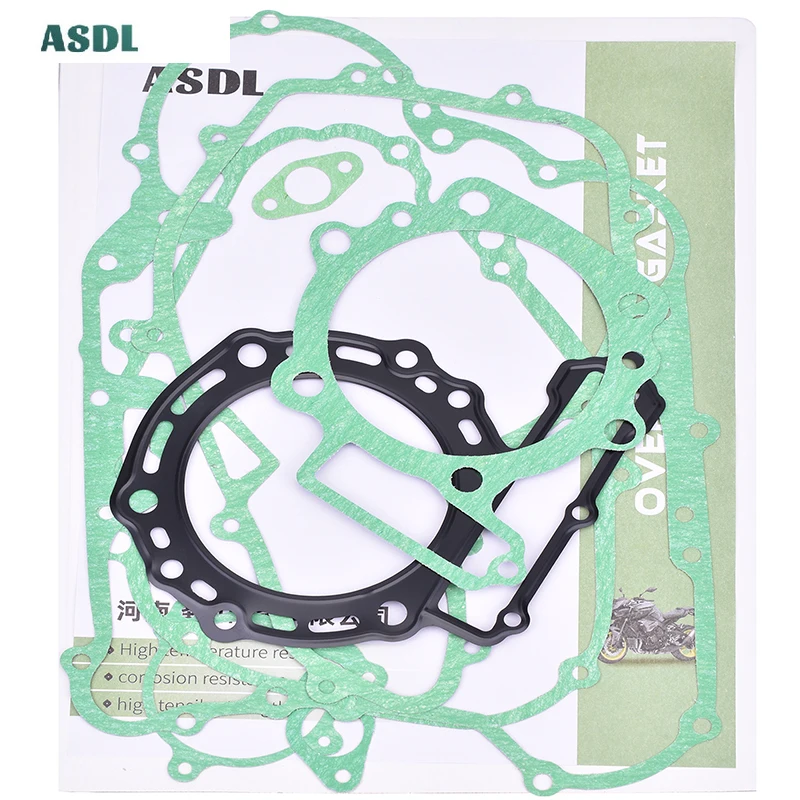 

650cc Motorbike Engine Complete Full Cylinder Head Overhaul Gasket Mat Pad Kit for Kawasaki KLR650 KLR 650