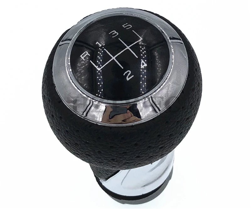 Высококачественная Автомобильная 5 скоростная черная кожаная ручка