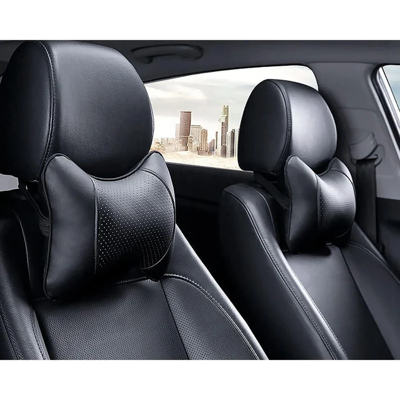 

2Pcs Car Neck Pillow Breathable Head Rest Cushion Relax Neck Support Headrest Comfortable Soft Pillows for Travel Seat