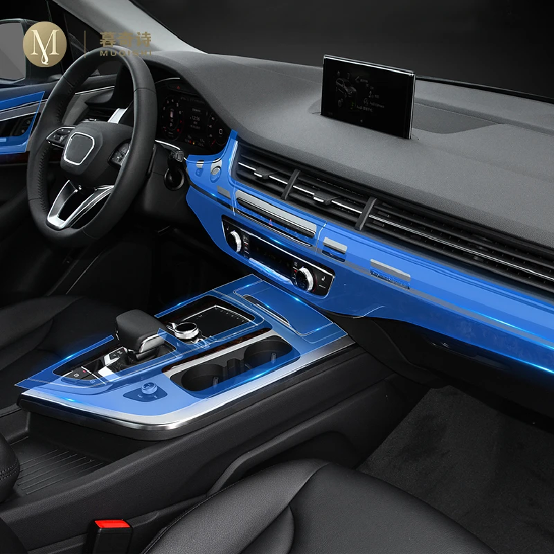 

Для Audi Q7 2016-2019 интерьер автомобиля центральной консоли невидимый костюм защитная пленка TPU Анти-Царапины аксессуары ремонт LHD RHD