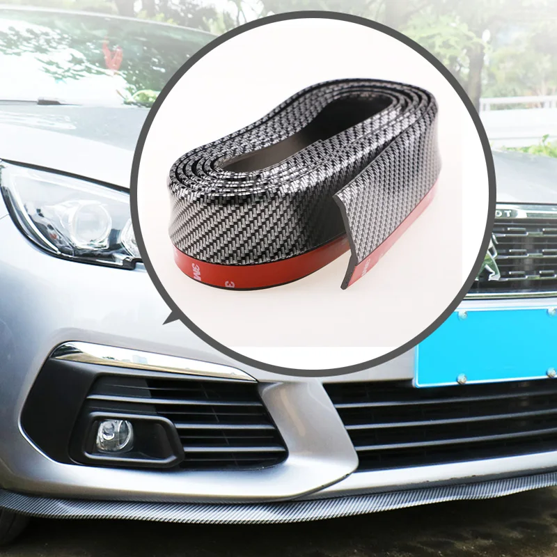 

2.5M Car Bumper Lip Stickers Car Front Bumper Lip Rubber Car Bumper Protectors Exterior Mouldings Bumper Lip Strip Accessories