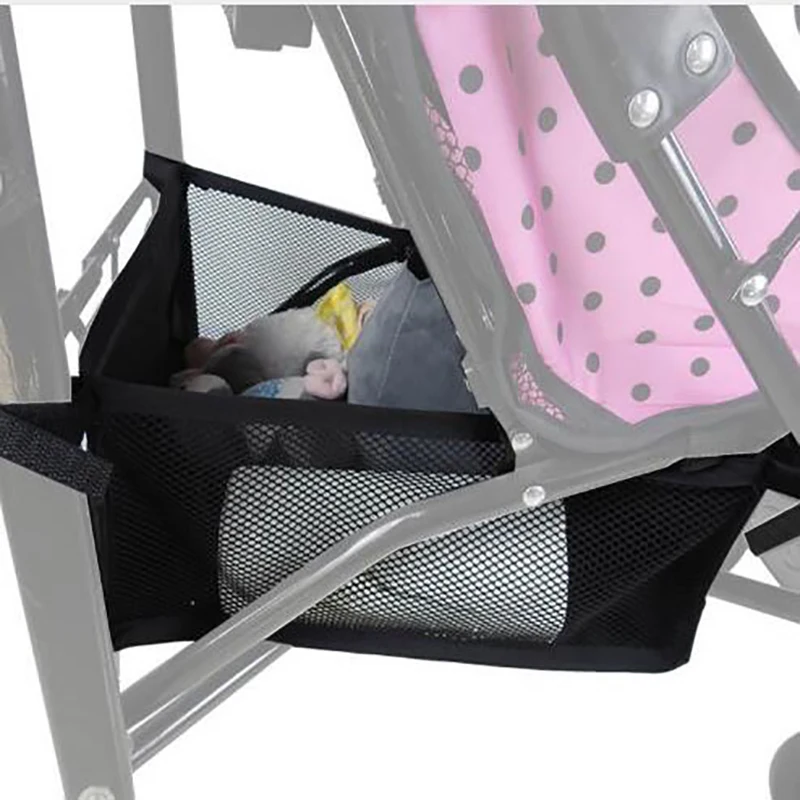 

Baby Carriage Basket for Stroller Hanging Basket Infant Stroller Accessories Pram Bottom Basket Portable Organizer Bag