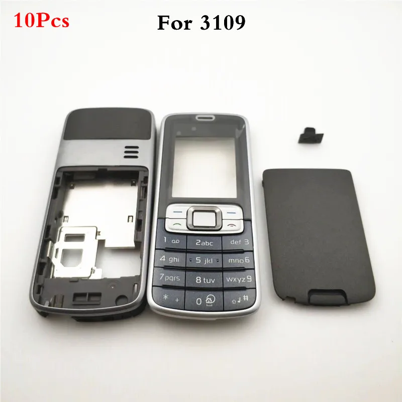 

10Pcs/Lot Original For Nokia 3109 3109C Housing Front Faceplate Frame Cover Case+Back Cover/Battery Door Cover+Keypad