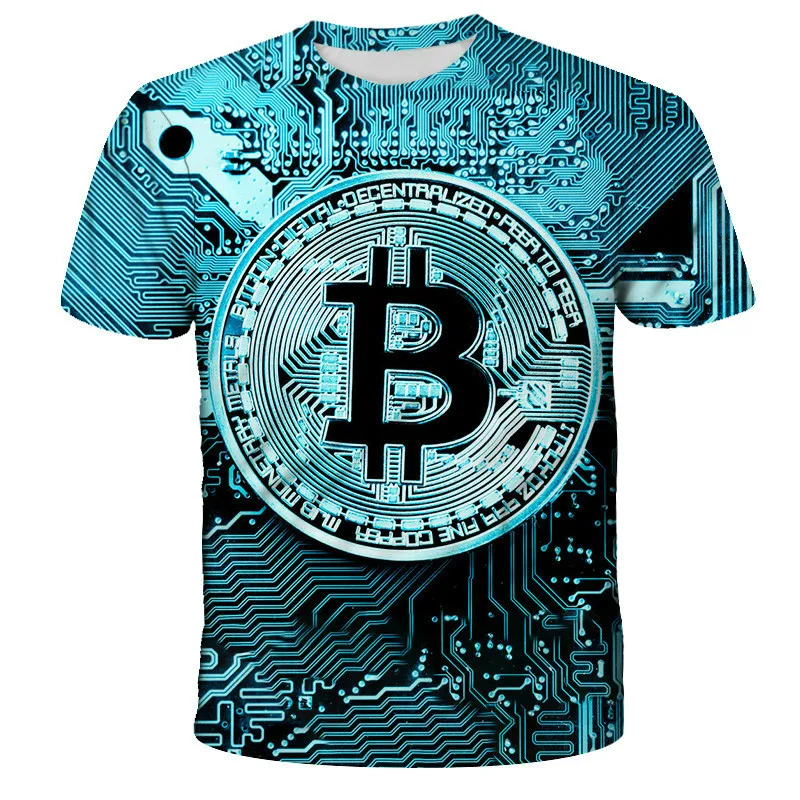 

Children's kids gold coins 3D printing fashion clothing summer short-sleeved tops cool casual and interesting T-shirts 2021