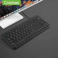 mini wired silent keyboard round button ergonomics gaming keyboard for macbook lenovo dell asus hp laptop computer keypad gamer