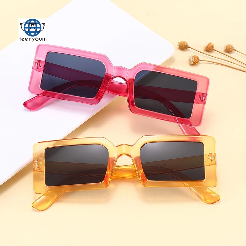 

Teenyoun Shades New Fashion Trend in Small Frame Sunglasses Women Square Sunglasses Street Snap Uv Protection Glasses UV400 Plas