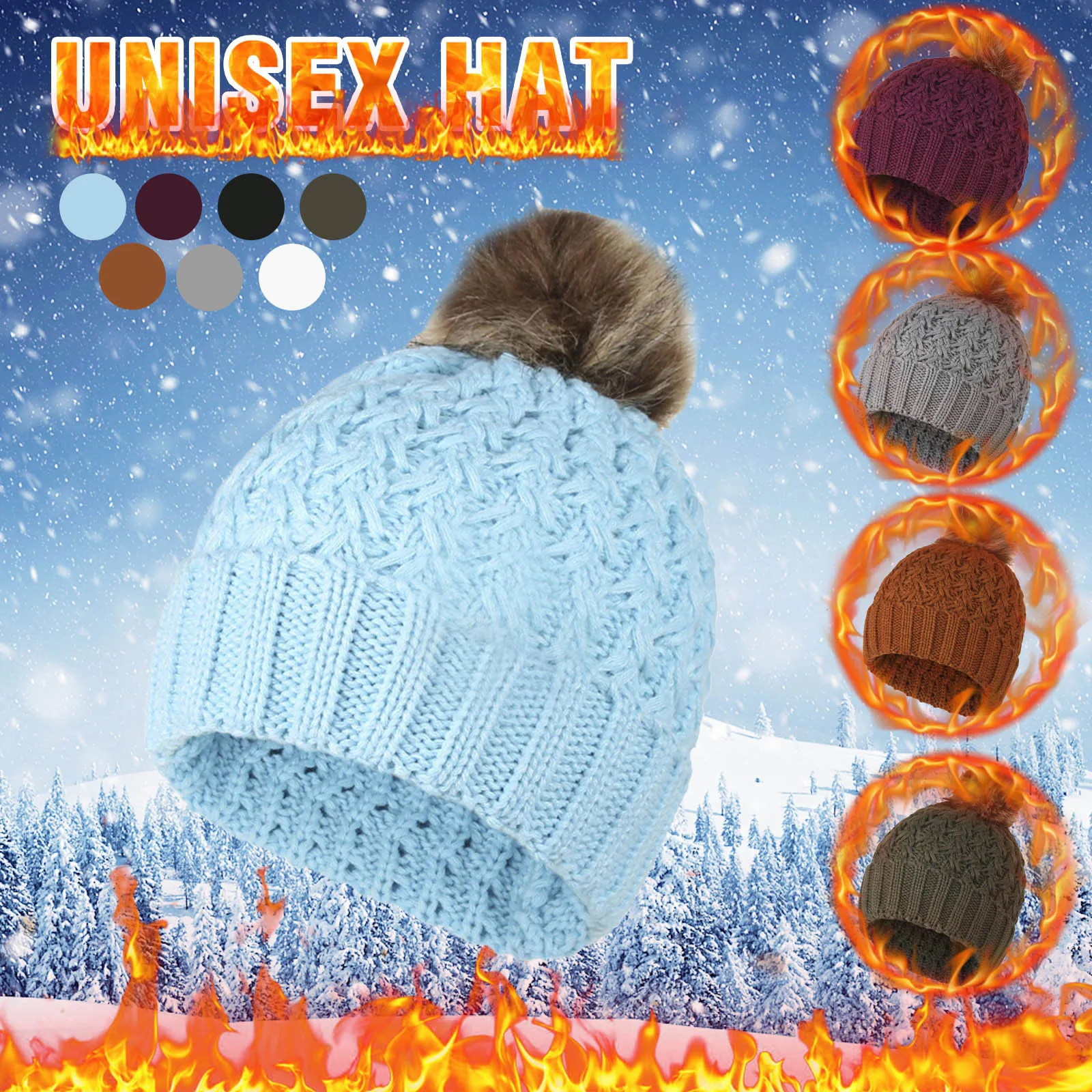 

Beanies Women Solid Color Beanie Hats Autumn Winter Warm Plush Knitted Hat Femme Outdoor Streetwear Knitted Wool Hat Bonnet 2022