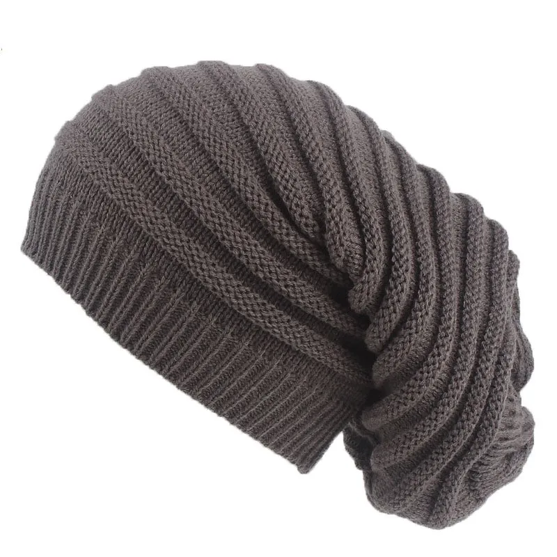 Модная мужская и женская шапка бини вязаная Лыжная Шапка Зимняя теплая свободная