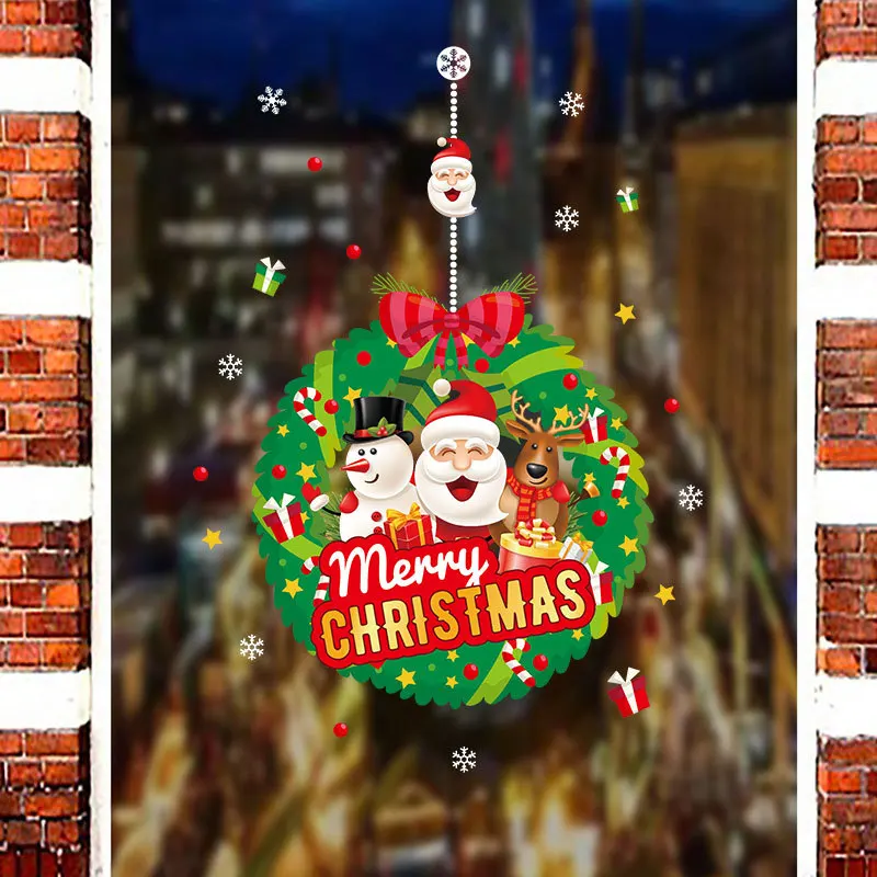 DIY наклейка на стену рождество рождественский шар из цветов для спальни гостиной