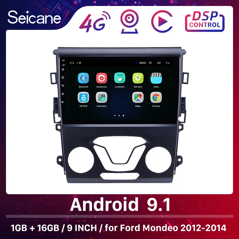 Seicane 2din Android 9 1 для Ford Mondeo 2012 2014 послепродажный дюймовый GPS Автомагнитола 3G WiFi радио