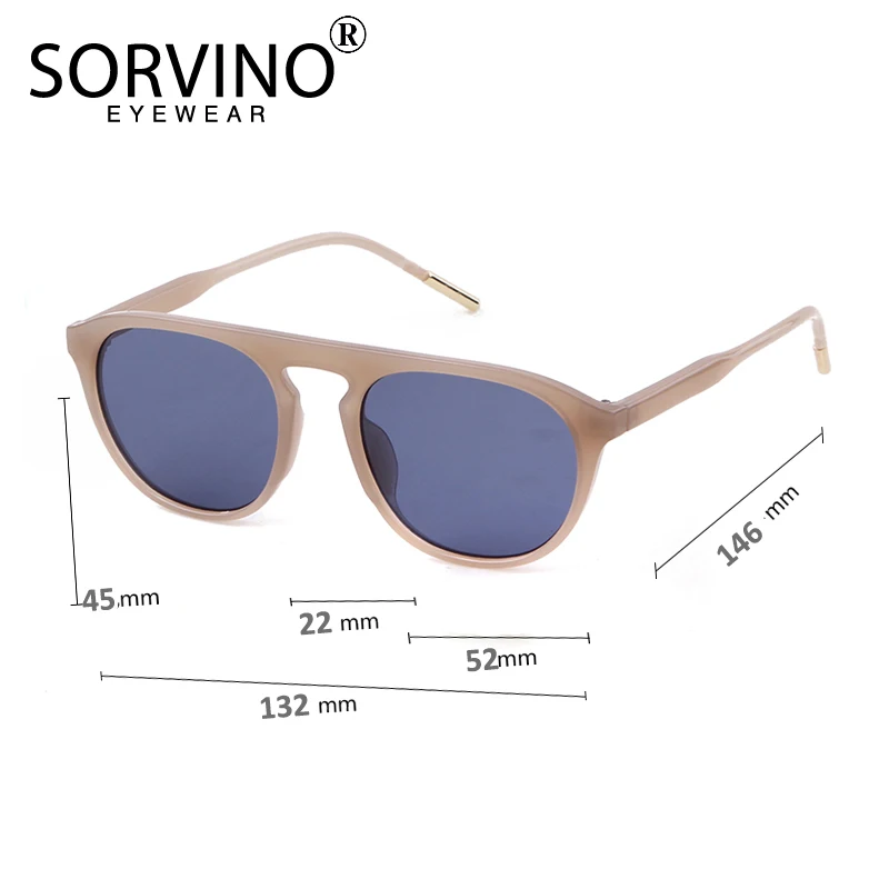 Мужские и женские солнцезащитные очки-авиаторы SORVINO Винтажные Солнцезащитные