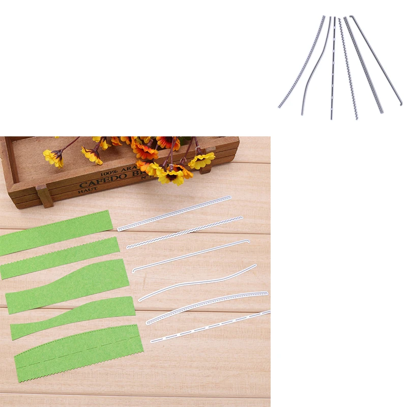 

metal cutting dies mold 6pcs edge line diy Scrapbook paper craft knife mould blade punch stencils dies embossing dies