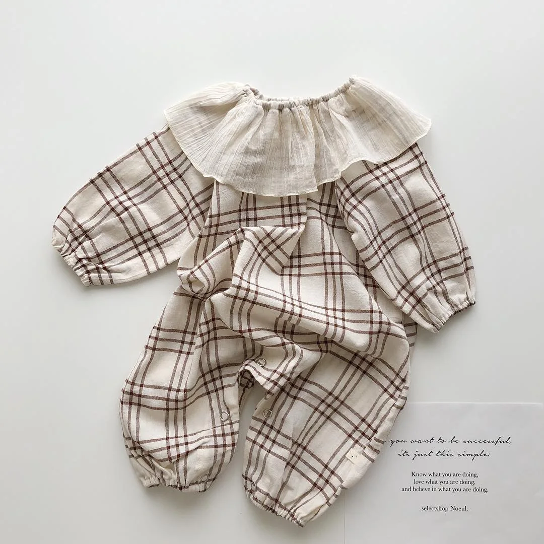 Весенние комбинезоны для новорожденных полностью хлопковые в Корейском стиле с