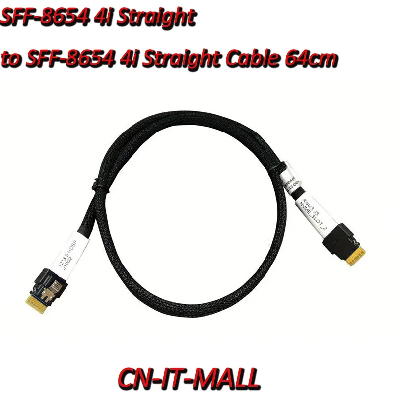 

NEW Slimline SAS4.0 SFF-8654 4i Straight to SFF-8654 4i Straight Cable 64cm R0042