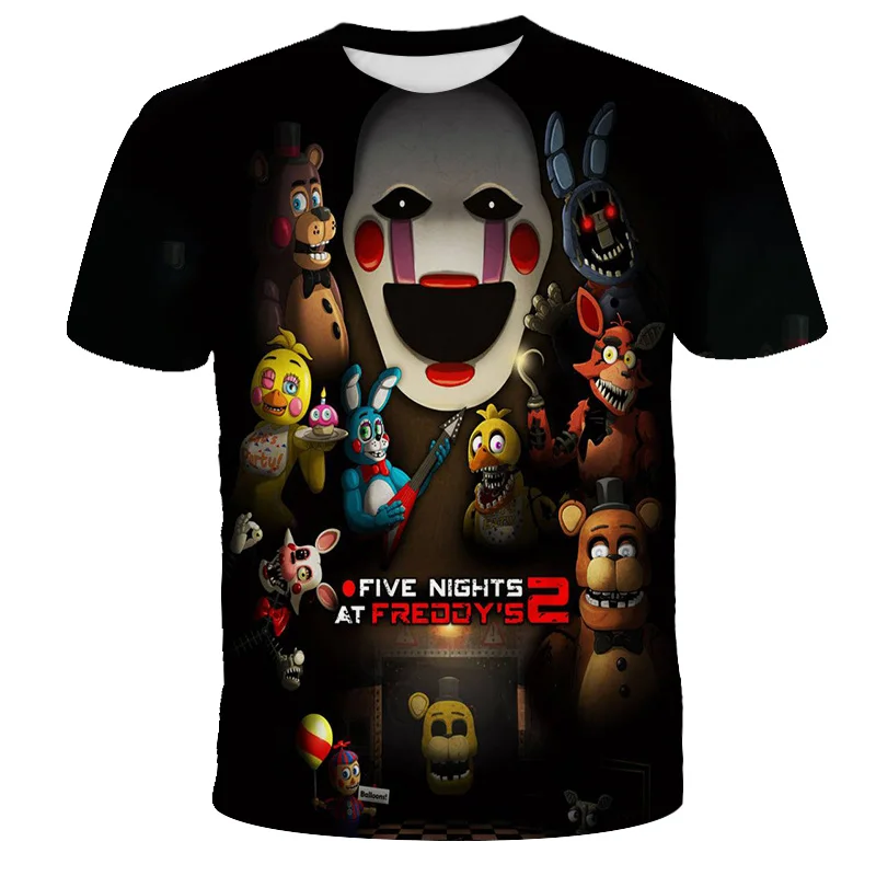 

Fnaf 3D T shirt 2021 New Boy FNAF T shirts Five Nights at FNAF Summer Streetwear Tshirt T-shirt Bear Anime Tops Girls Clothing