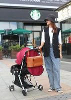 pu leather baby stroller bag waterproof diaper bag mom travel hanging nappy bags carriage buggy cart bottle package