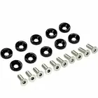 10 шт. бампер двигателя вогнутые винты шайба Fender болты номерного знака M6 JDM автомобильные модифицированные шестигранные крепежные детали шайба Fender