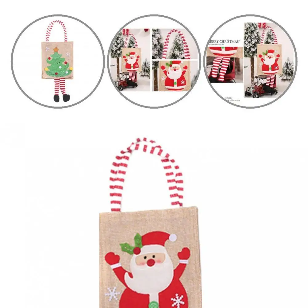 

Fabric Reliable Snowman Christmas Wrapping Pouch Delicate Xmas Gift Bag Tear Resistant Party Decoration