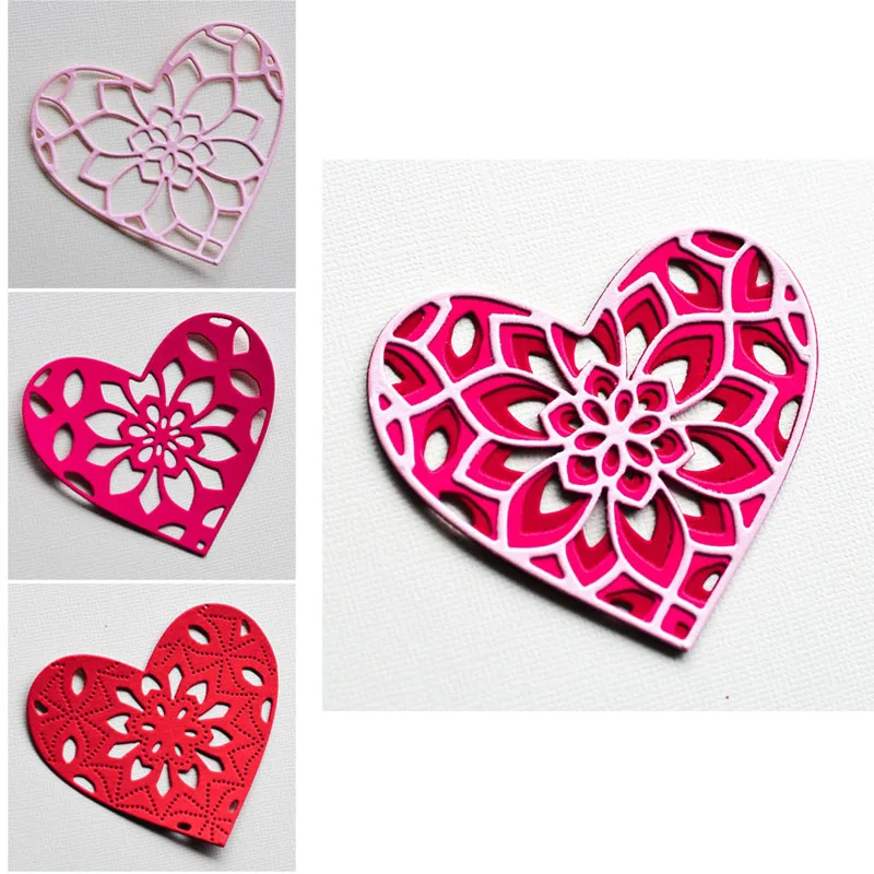 Сердце Слои набор высекальных форм для ко Дню Святого Валентина DIY Скрапбукинг