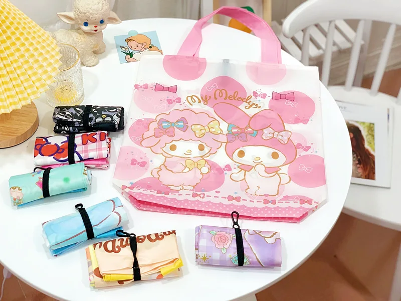 Эко-сумка Hello kitty с рисунком из мультфильма складная сумка для покупок крючком