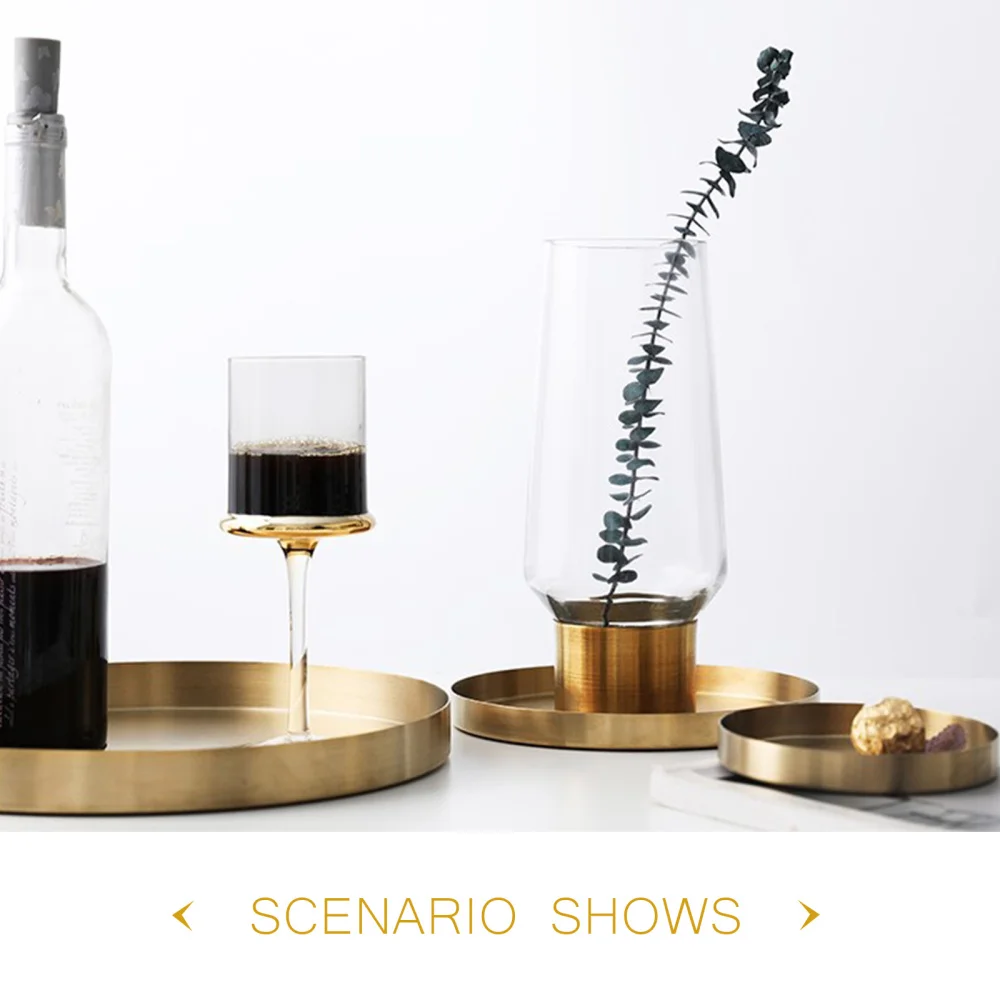 Поднос металлический для хранения тортов круглый поднос золотого цвета из