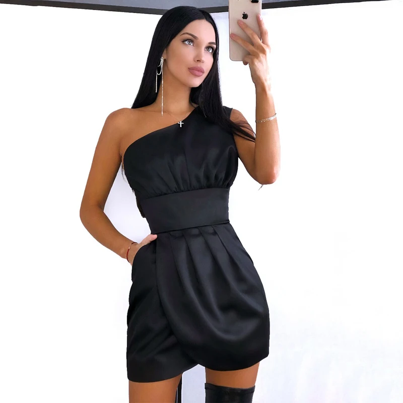2020 сексуальное женское платье для клуба Украина облегающее мини на одно плечо
