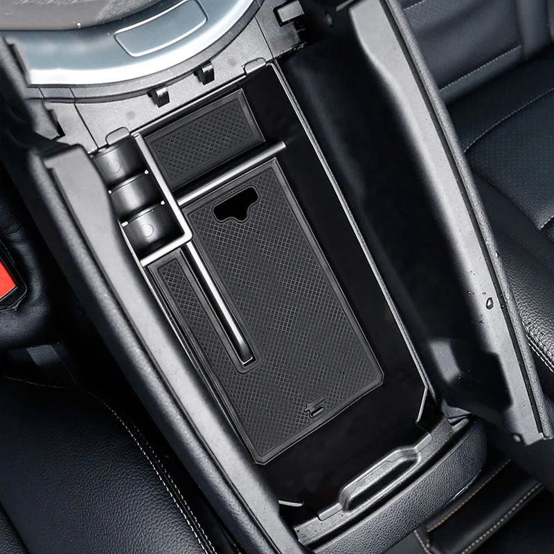 

For Mercedes-Benz C Class W205 2015-2018 Armrest Storage Box Armrest Container Plastic Black Tray New Hot Sale
