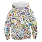 Костюм Аниме 3D, толстовка с покемоном, одежда для маленьких мальчиков, толстовка с капюшоном для девочек, милая одежда с покемоном для подростков, детская одежда, толстовки для мальчиков