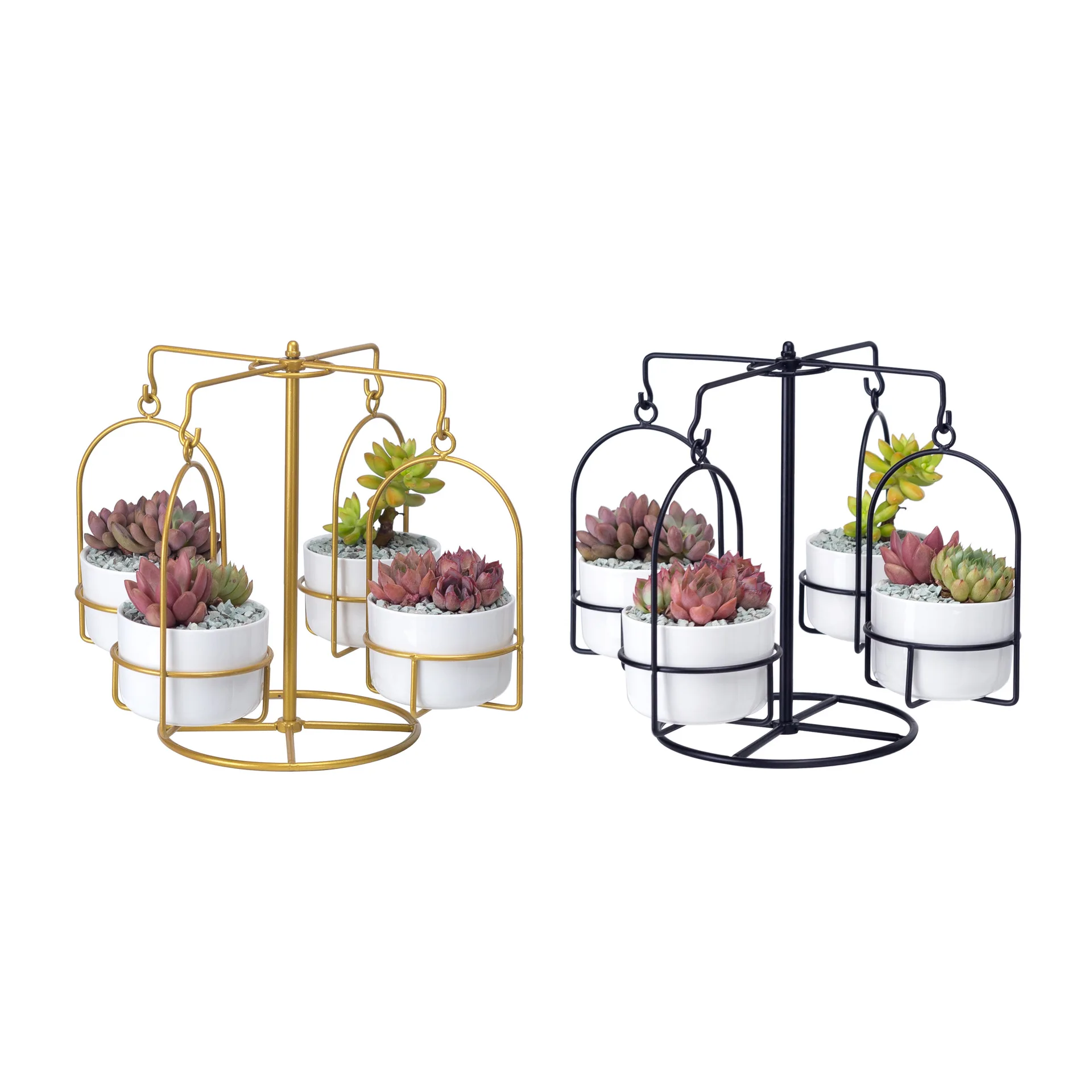 

Firm and durable creative carousel hanging basin not easy to deform round ceramic fleshy flowerpot corrosion resistant c