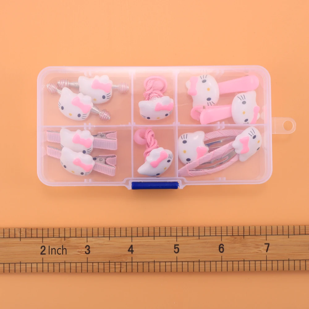 Горячая Распродажа hello kitty заколки для волос эластичные резинки для волос набор для девочек акриловые Мультяшные медведи кролик кошачьи заколки, аксессуары