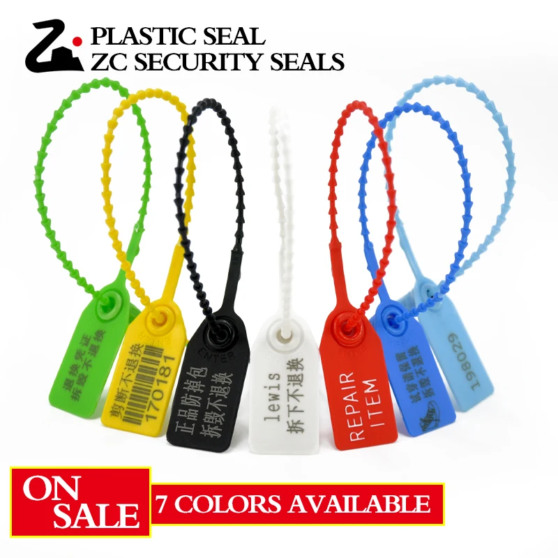 

1000pcs Custom Plastic Luggages Seals Numbered Tamper Tags Pull Tite Fire Extinguisher Seals for Clothes Shoes Luggage 250mm