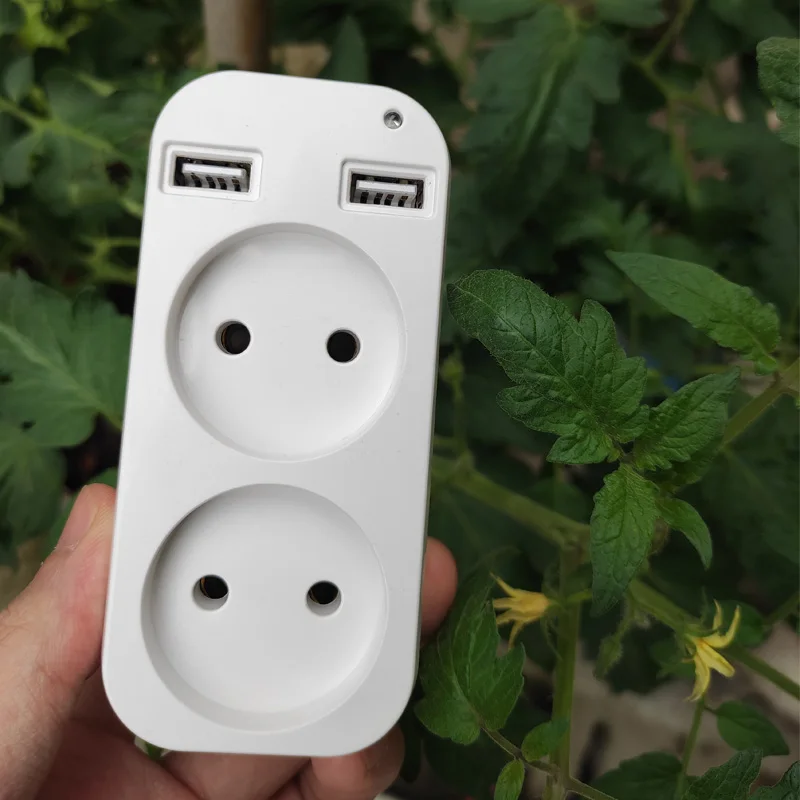 Usb-адаптер с 2 розетками и двумя usb-портами новый дизайн Европейский удлинитель USB 5